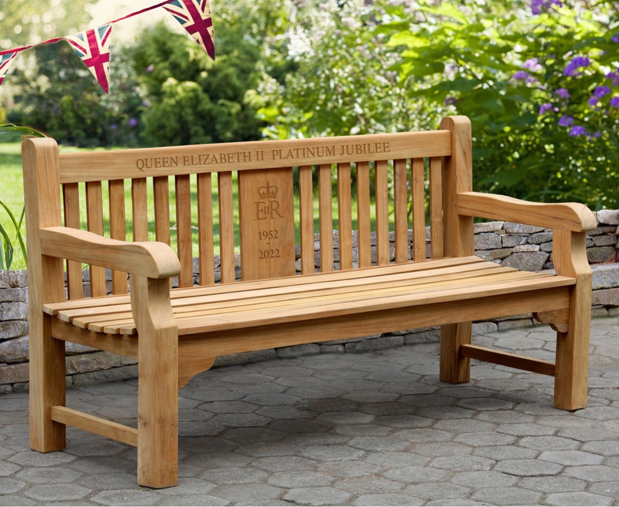 Balmoral 6ft Queen's Platinum Jubilee Commemorative Bench 