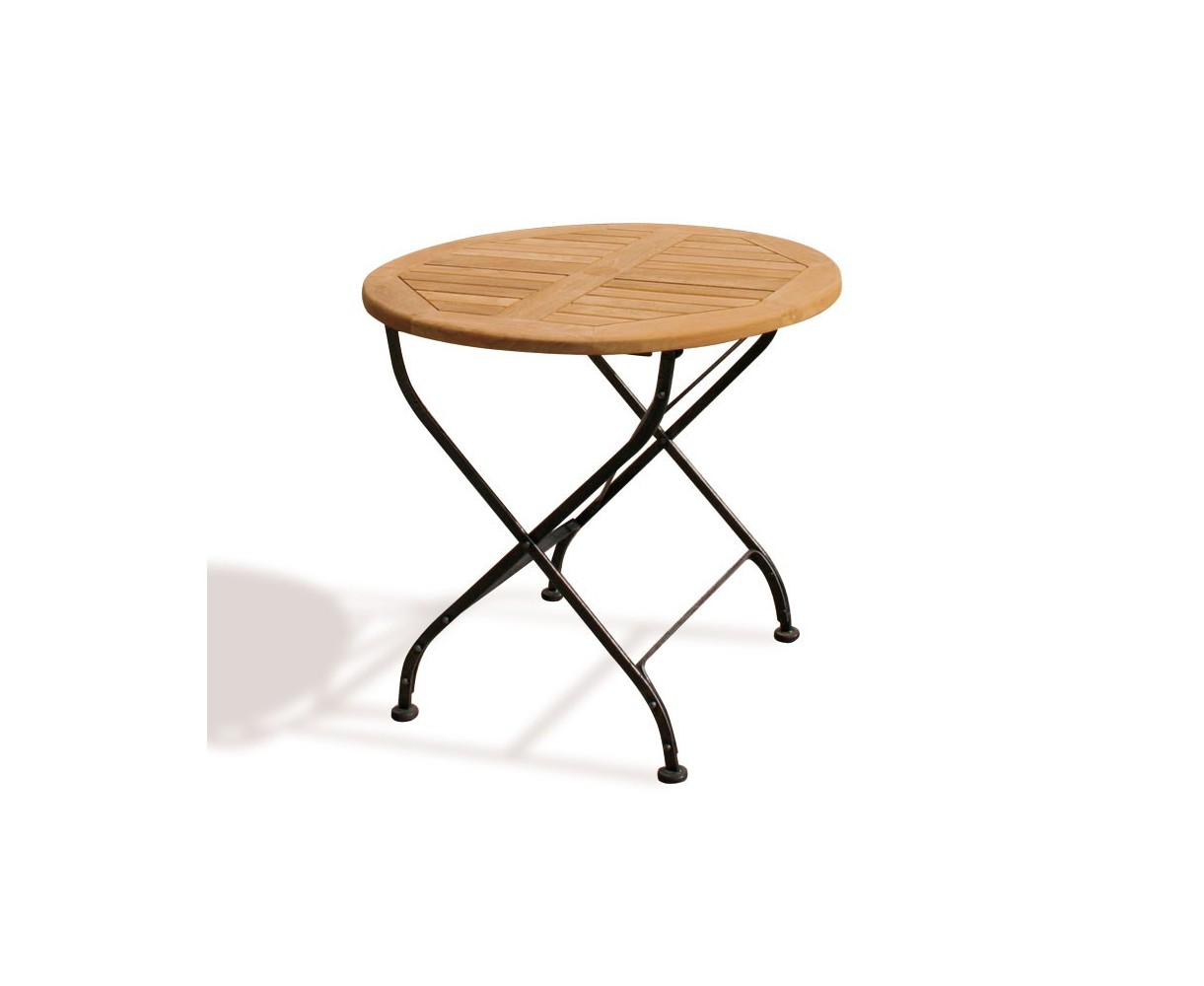 Bistro Teak Table 80cm - Black