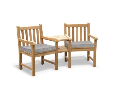 Windsor Teak Garden Companion Seat - Garden Love Bench
