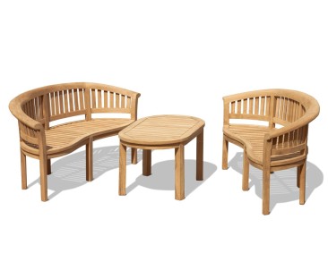 Deluxe Teak Coffee Table Set