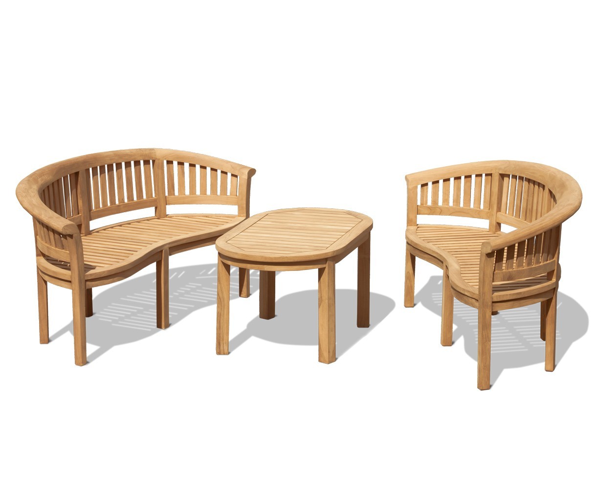 Deluxe Teak Coffee Table Set