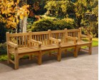 Balmoral Park Bench - Teak Wooden Street Bench - 3m