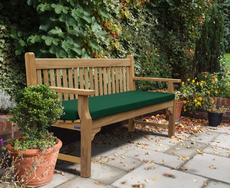 Taverners Teak 4 Seater Garden Bench  Public Bench