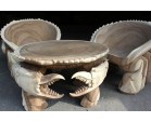 Hand Carved Crab Table and Chairs Set - New: End of line