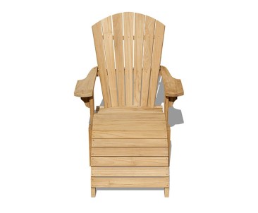 Bear Teak Adirondack Chair With Free Leg Rest
