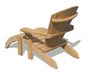 Bear Teak Adirondack Chair With Free Leg Rest