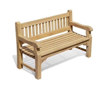 Braemar 3 Seater Teak Garden Bench - 1.5m