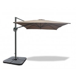 Square 3 x 3m Taupe Cantilever Parasol - New: Repackaged