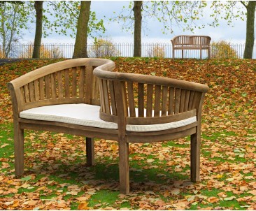 Teak Garden Love Seat - Love Bench - 4ft Garden Benches