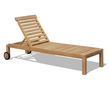 Brompton Sun Lounger, Reclining, Teak