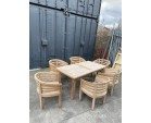 Balmoral Rectangular 1.8m Table and 6 Kensington Chairs Dining Set - Used: Good