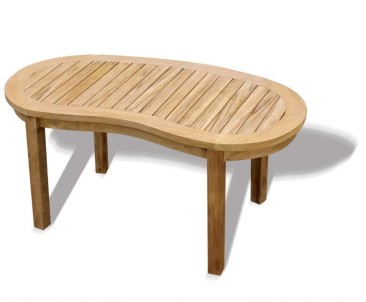 Deluxe Teak Banana 4ft Coffee Table - Fixed Tables