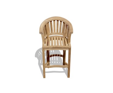 Contemporary Teak Banana Bar Seat