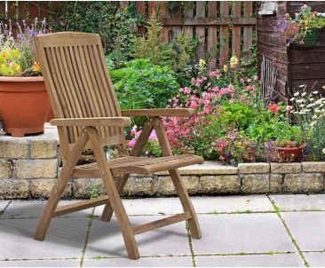 Bali Teak Outdoor Recliner Chair