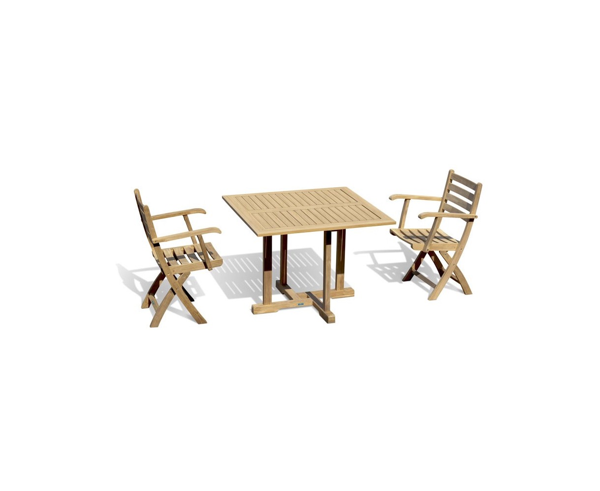 Canfield Square 1m Dining Set with 2 Suffolk Chairs