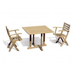 Canfield Square 1m Dining Set with 2 Suffolk Chairs