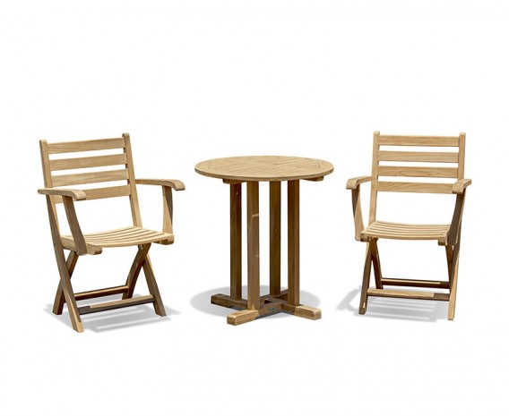 Canfield 2 Seater 70cm Teak Dining Set with Suffolk Chairs