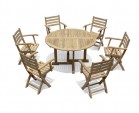 Canfield 6 Seater Dining Set with Suffolk Chairs - 1.3m