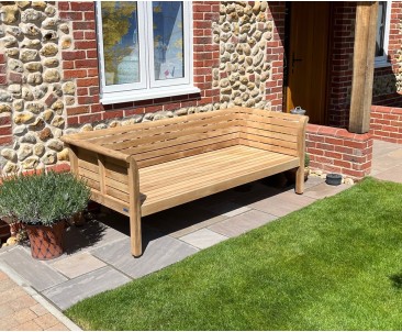 Outdoor Garden Teak Daybed Large - 2.1m - Extra Large Garden Benches