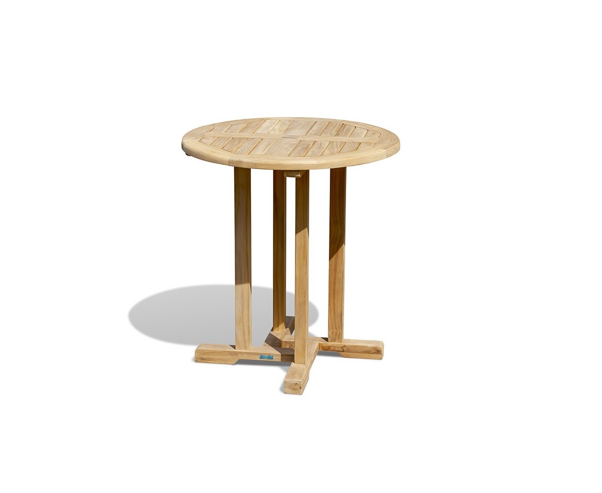 Canfield Bistro Style Teak Round Outdoor Table - 70cm