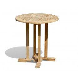 Canfield Bistro Style Teak Round Outdoor Table - 70cm