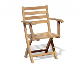 Suffolk Teak Folding Armchair - Garden Chairs
