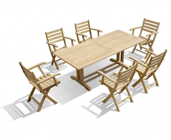 Belgrave 6 Seater Garden Dining Set with Suffolk Chairs