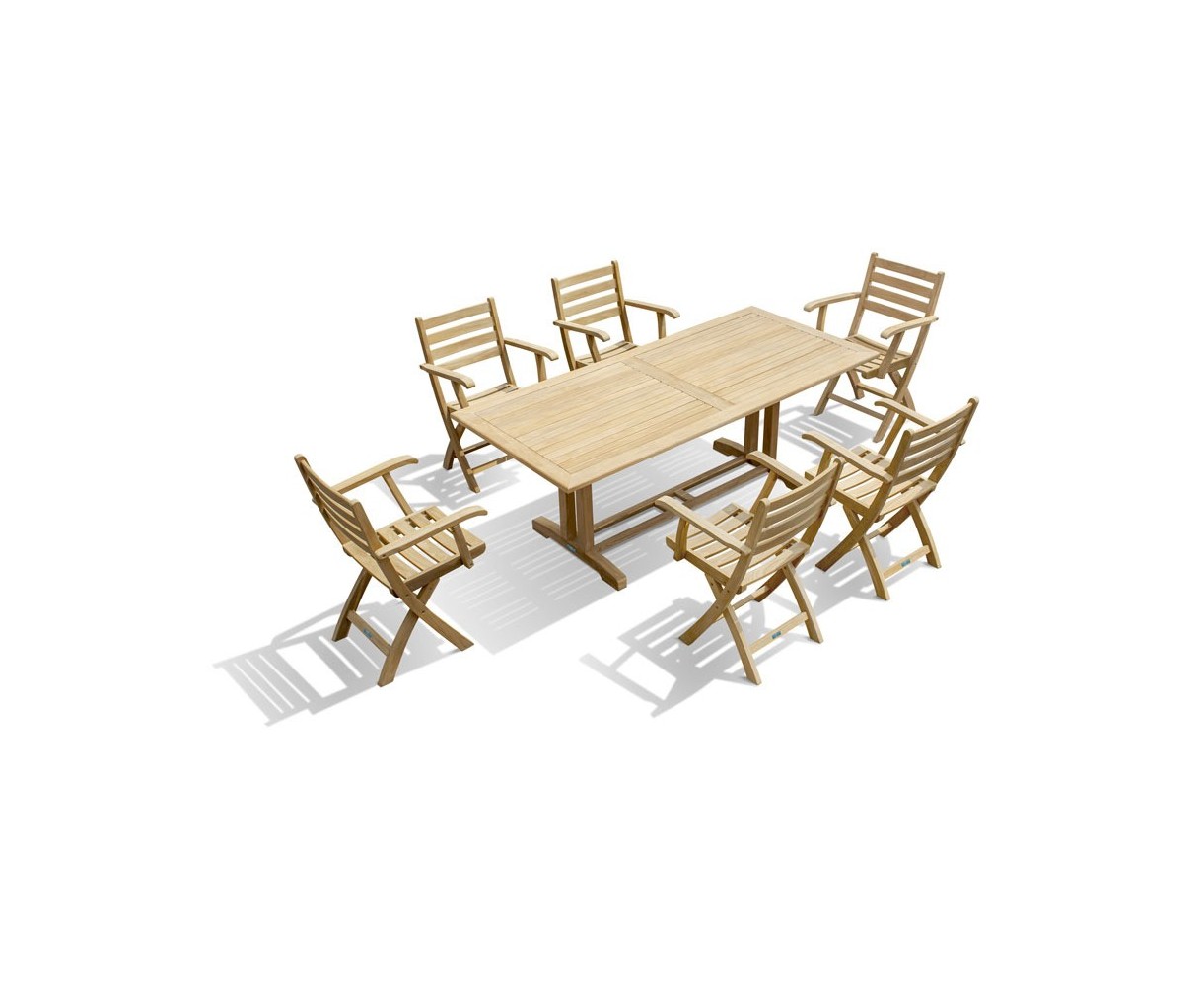 Belgrave 6 Seater Garden Dining Set with Suffolk Chairs