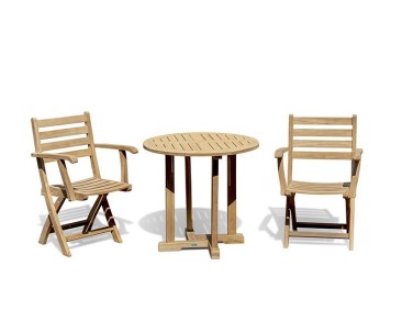 Canfield 2 Seater Bijou Dining Set with Suffolk Chairs