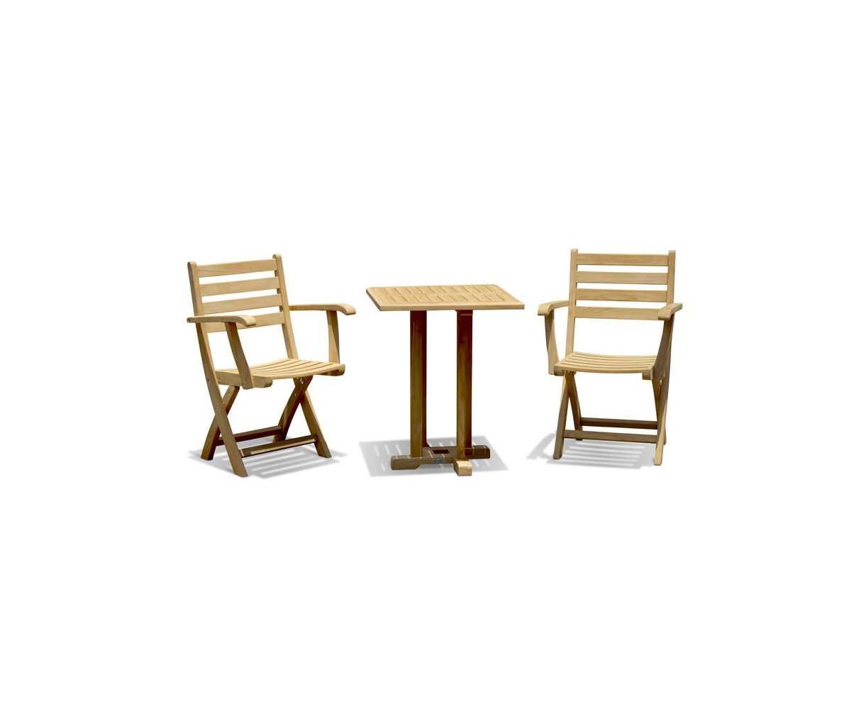 Canfield Small Square 60cm Dining Set with 2 Suffolk Chairs