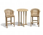 Contemporary 0.7m Bar Dining Set with 2 Banana Chairs