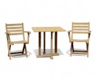 Canfield 0.8m Square Dining Set with 2 Suffolk Armchairs
