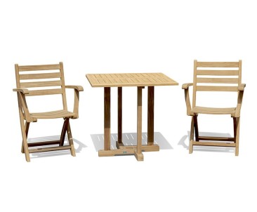 Canfield 0.8m Square Dining Set with 2 Suffolk Armchairs