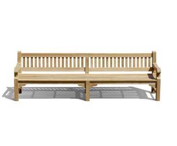 Braemar 6-8 Seater Teak Garden Bench - 3m