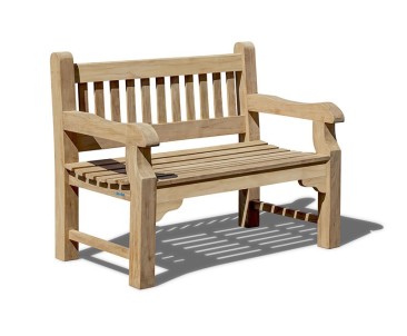 Braemar 2 Seater Teak Garden Bench - 1.2m