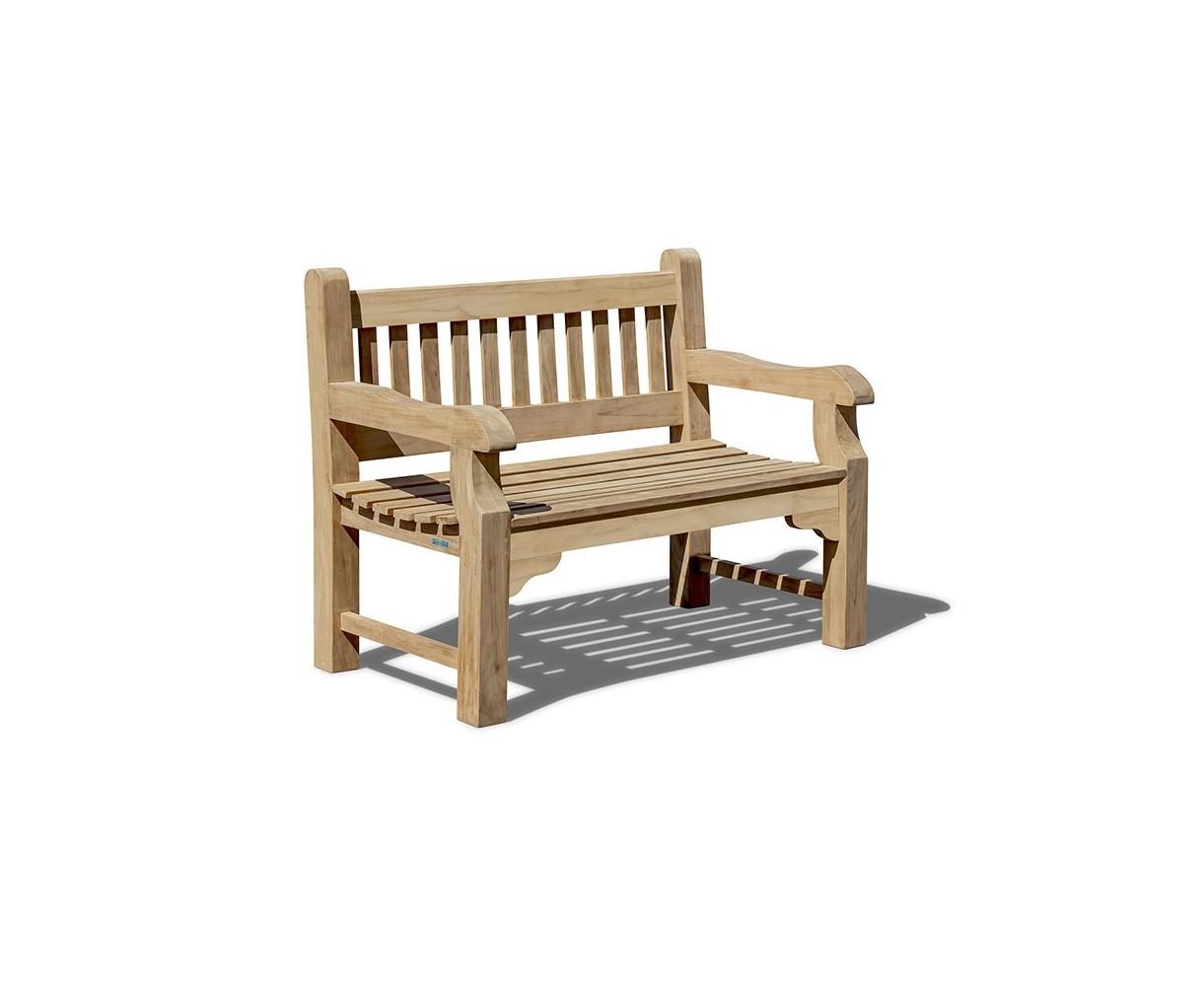 Braemar 2 Seater Teak Garden Bench - 1.2m