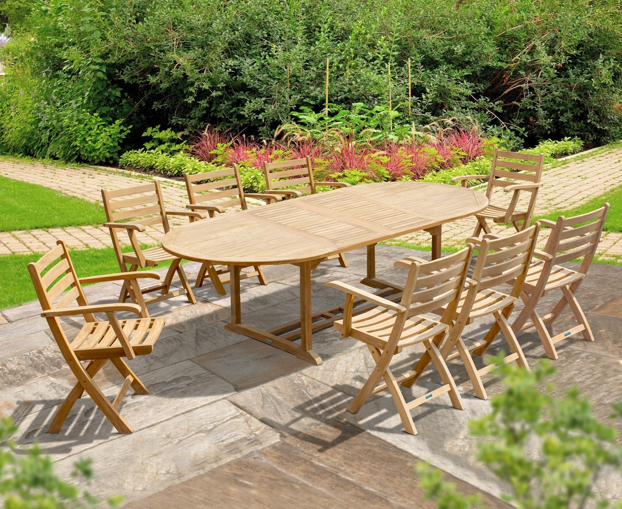 Brompton 1.8 - 2.4m Extending Table with 8 Suffolk Chairs Set