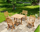Canfield Square 0.9m Table and 4 Suffolk Armchair Dining Set
