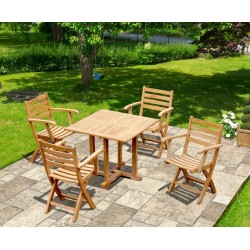 Canfield Square 0.9m Table and 4 Suffolk Armchair Dining Set