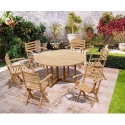 Berrington 1.5m Dining Set with 6 Suffolk Armchairs