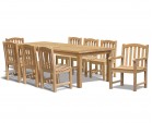 Balmoral Teak 2.5m Dining Set with 8 Clivedon Chairs