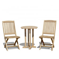 Canfield 2 Seater Garden Set with Bali Folding Chairs