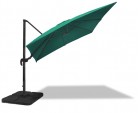 Square 3 x 3m Green Cantilever Parasol - Used: Good