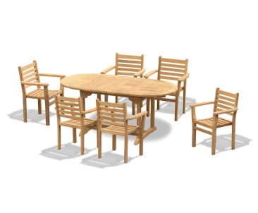 Brompton Bijou Double Leaf Extending Table 120-180cm & Yale Armchairs