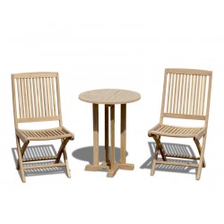 Canfield 2 Seater Garden Set with Rimini Folding Chairs