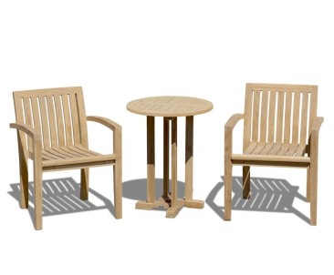 Canfield 2 Seater Garden Set with Monaco Stacking Chairs