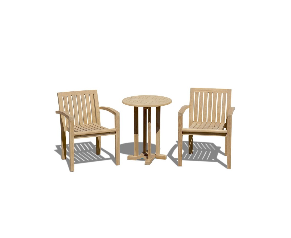 Canfield 2 Seater Garden Set with Monaco Stacking Chairs