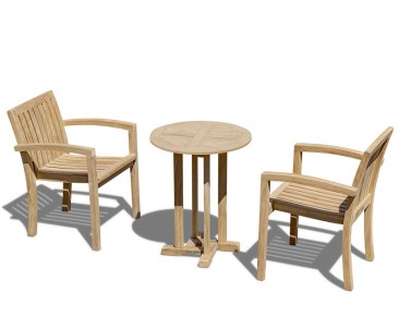 Canfield 2 Seater Garden Set with Monaco Stacking Chairs