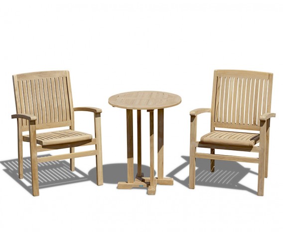 Canfield 2 Seater Garden Set with Bali Stacking Chairs