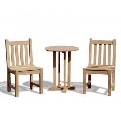 Canfield 60cm Garden Table Set with 2 Windsor Chairs